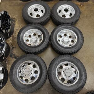 Chevy 3500 HD GMC 245/75R 17 Dual wheels 8 x 165 Fits 2010 down Polished aluminum